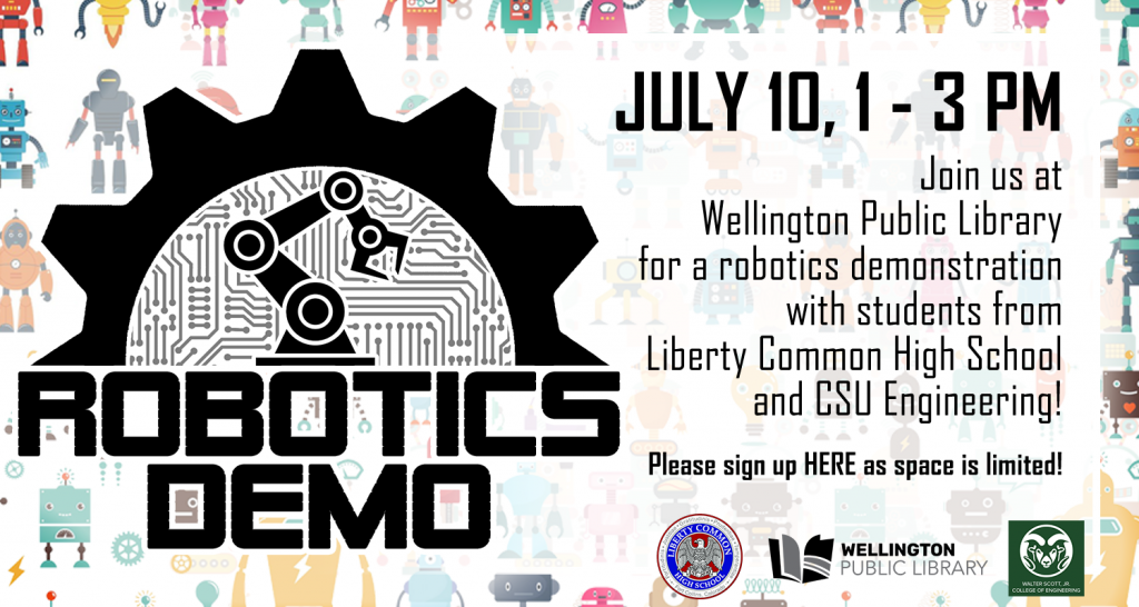 robotics demo july 10th 1 to 3 pm
